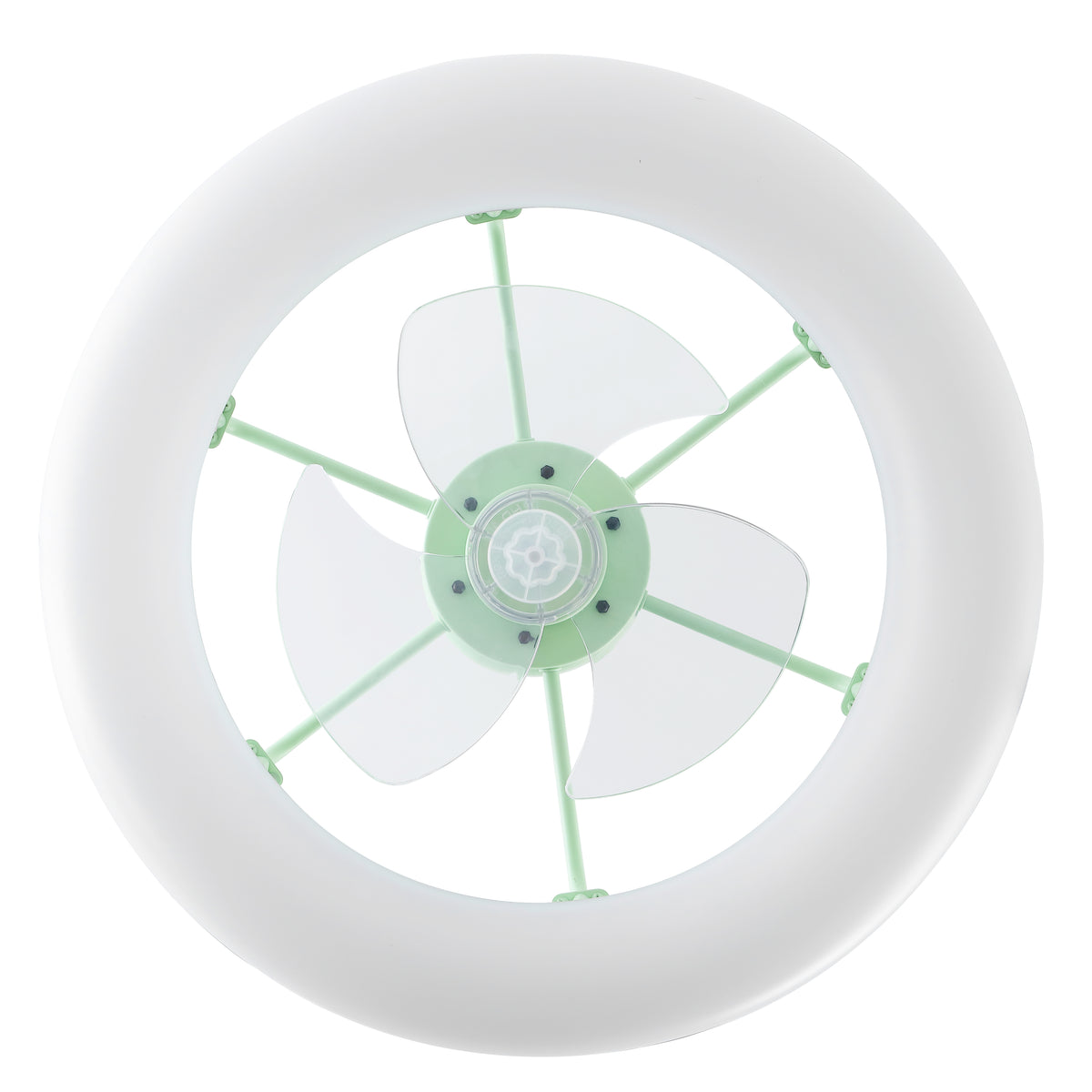 Bhavu 21.5" Contemporary Minimalist 3-Speed Metal Mobile-App/Remote-Controlled Dimmable Smart Integrated LED Ceiling Fan