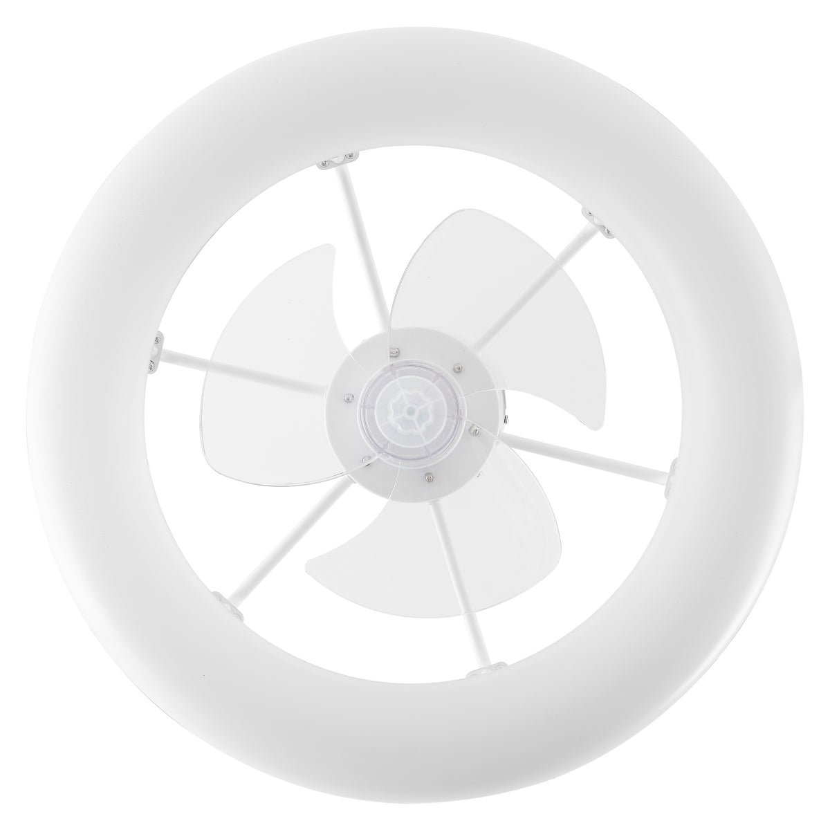 Bhavu 21.5" Contemporary Minimalist 3-Speed Metal Mobile-App/Remote-Controlled Dimmable Smart Integrated LED Ceiling Fan