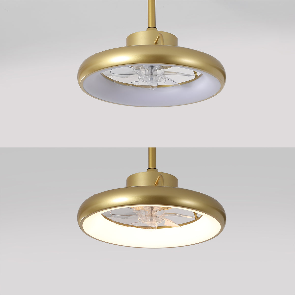 Trina 20" Modern Contemporary 6-Speed Metal Mobile-App/Remote-Controlled Dimmable Smart Integrated LED Ceiling Fan