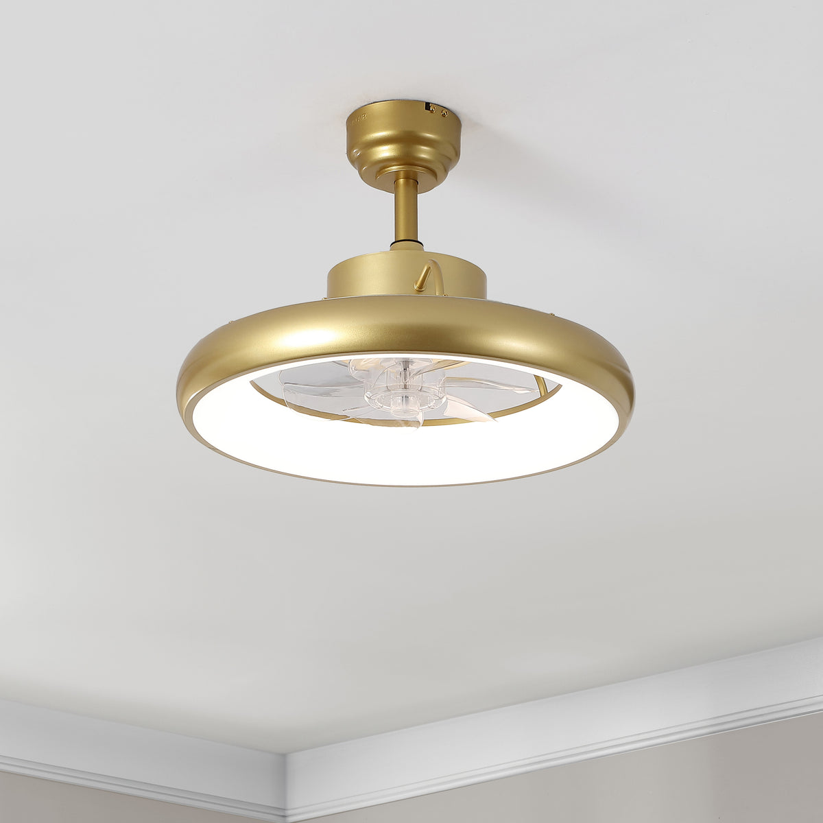 Trina 20" Modern Contemporary 6-Speed Metal Mobile-App/Remote-Controlled Dimmable Smart Integrated LED Ceiling Fan