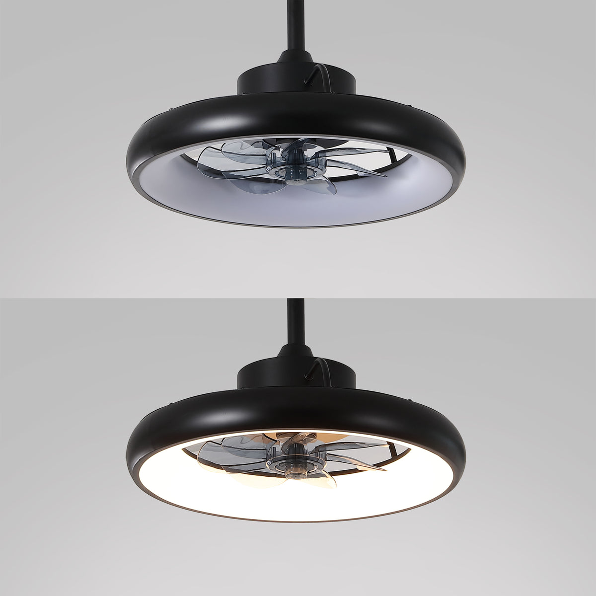 Trina 20" Modern Contemporary 6-Speed Metal Mobile-App/Remote-Controlled Dimmable Smart Integrated LED Ceiling Fan