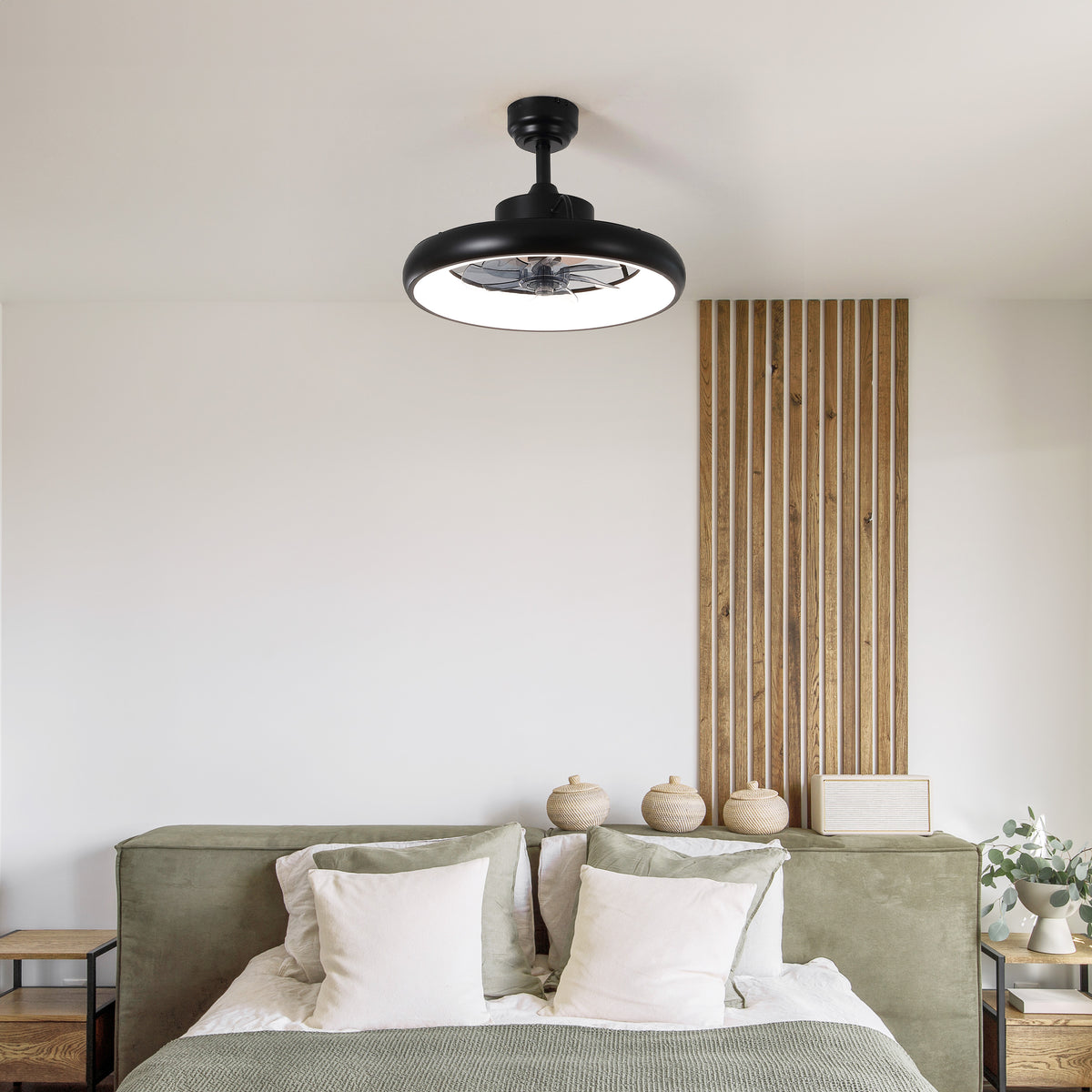 Trina 20" Modern Contemporary 6-Speed Metal Mobile-App/Remote-Controlled Dimmable Smart Integrated LED Ceiling Fan