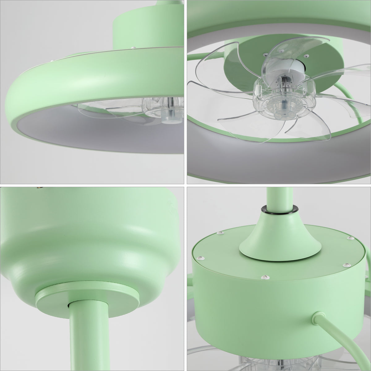 Trina 20" Modern Contemporary 6-Speed Metal Mobile-App/Remote-Controlled Dimmable Smart Integrated LED Ceiling Fan
