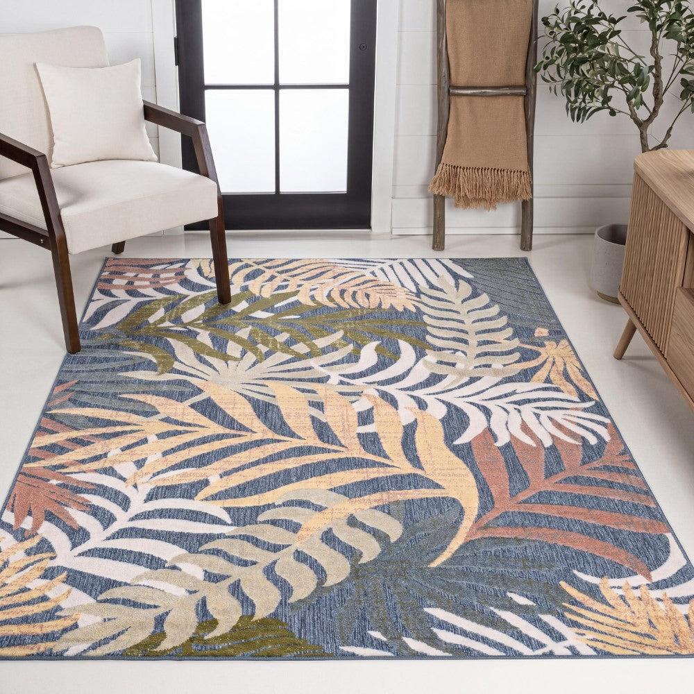 Lynx Tropics Palm Leaves Indoor/Outdoor Area Rug