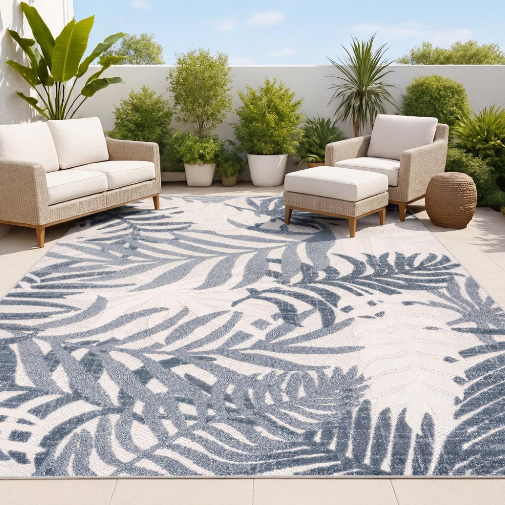 Lynx Tropics Palm Leaves Indoor/Outdoor Area Rug