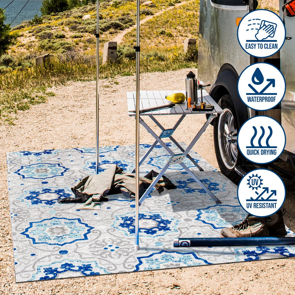 Eridanus Mediterranean Medallion Indoor/Outdoor Area Rug