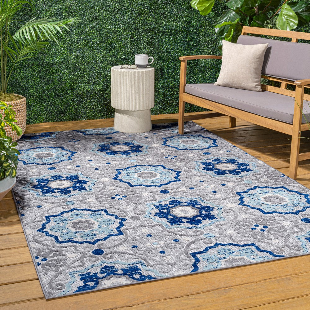 Eridanus Mediterranean Medallion Indoor/Outdoor Area Rug