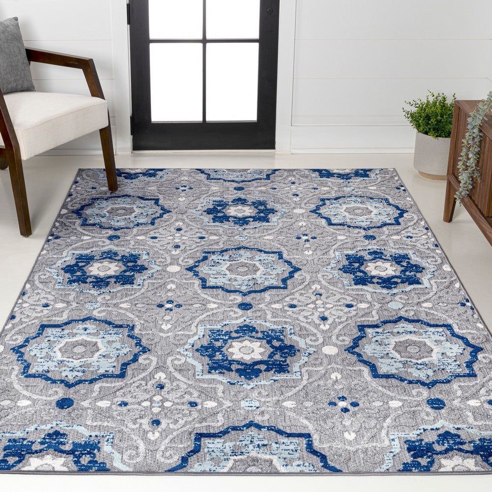 Eridanus Mediterranean Medallion Indoor/Outdoor Area Rug