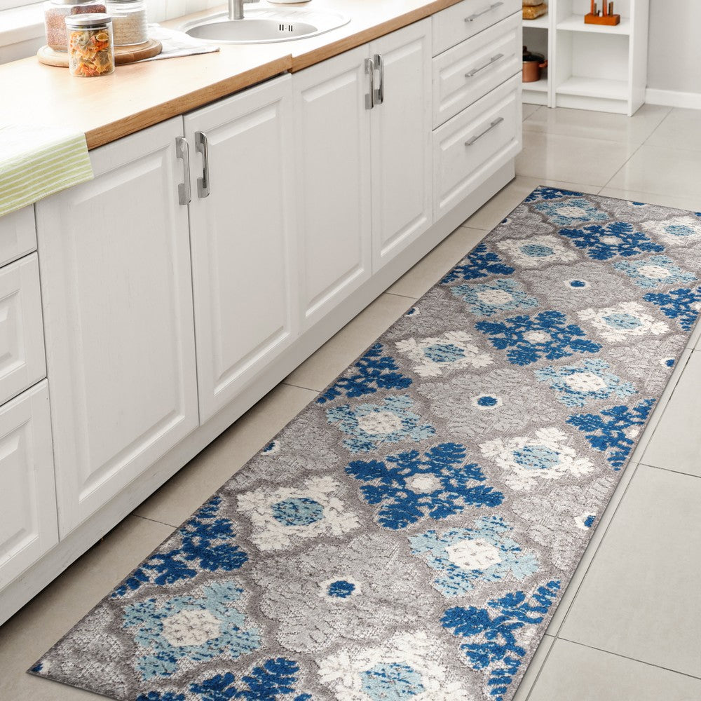 Hamilton Cassis Ornate Ogee Trellis Indoor/Outdoor Area Rug