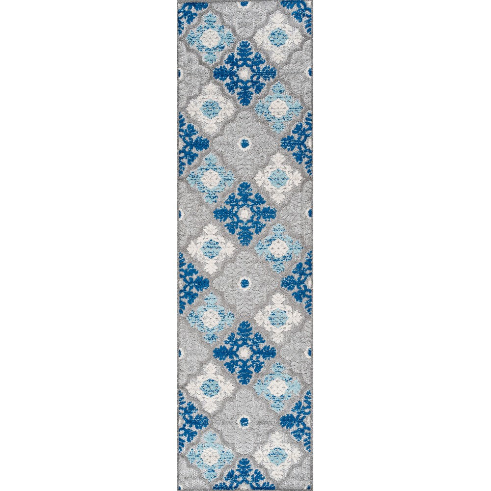 Hamilton Cassis Ornate Ogee Trellis Indoor/Outdoor Area Rug