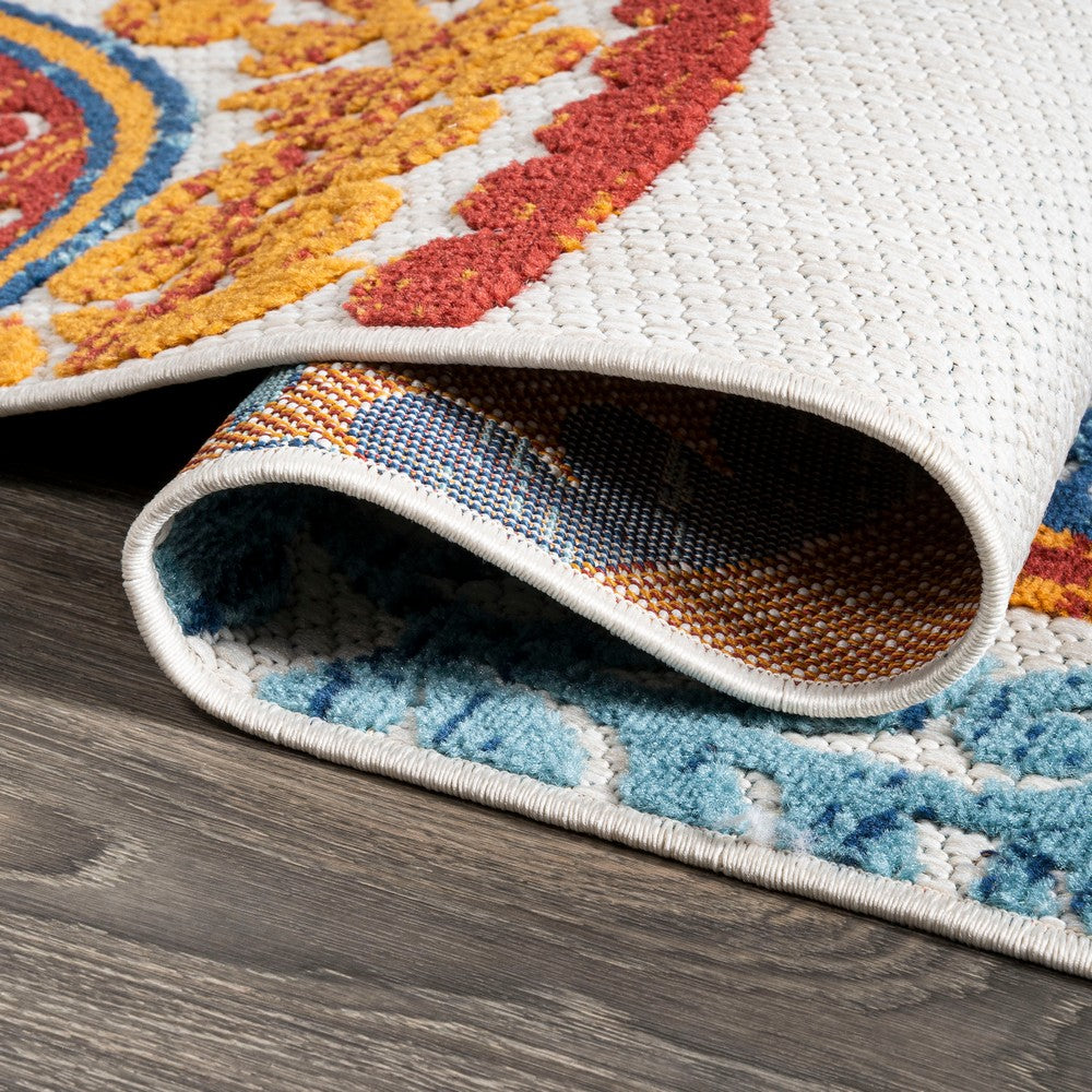 Tauranga Circus Medallion High-Low Indoor/Outdoor Area Rug