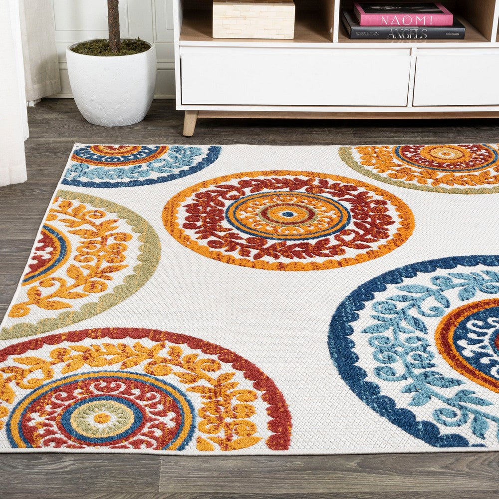Tauranga Circus Medallion High-Low Indoor/Outdoor Area Rug