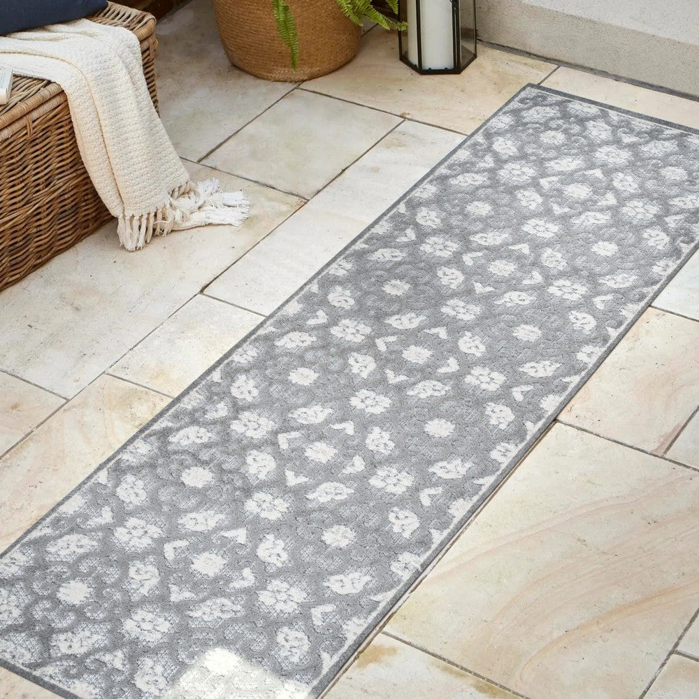 Lower Gallia Tile Trellis High-Low Indoor/Outdoor Area Rug