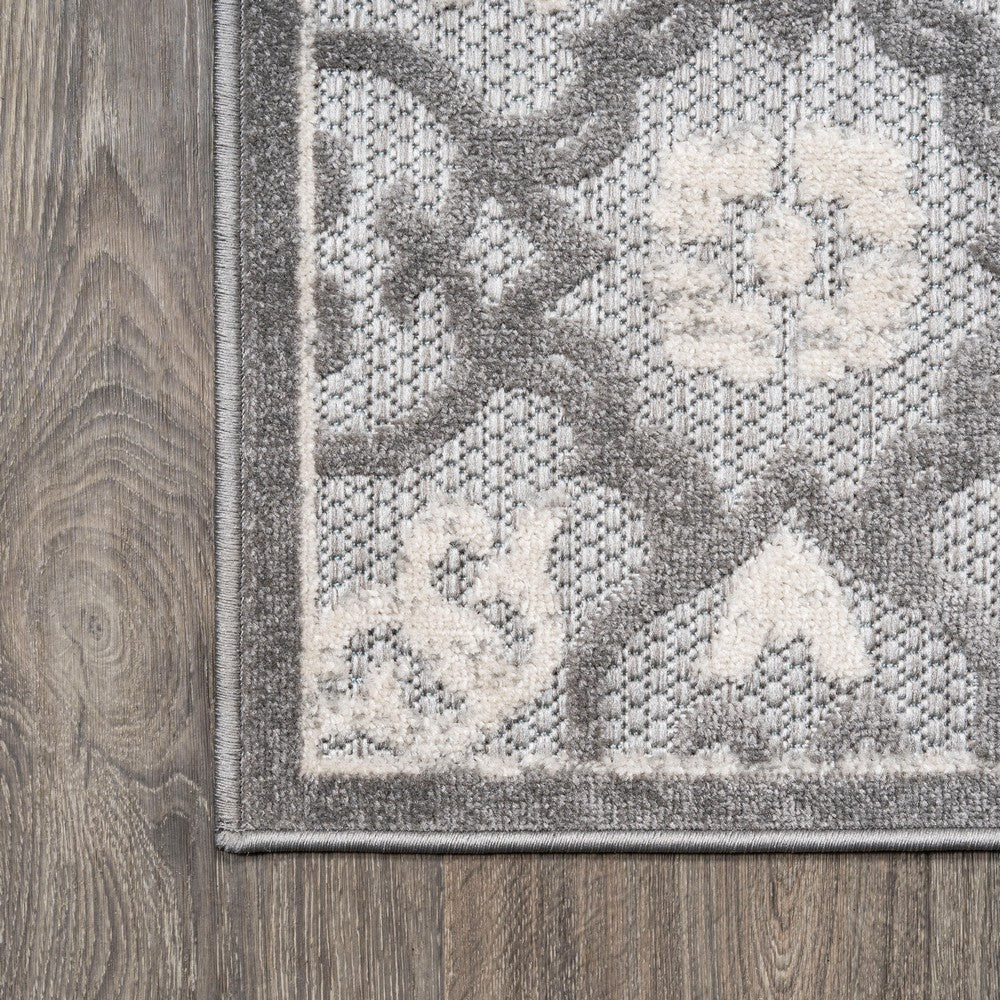 Lower Gallia Tile Trellis High-Low Indoor/Outdoor Area Rug