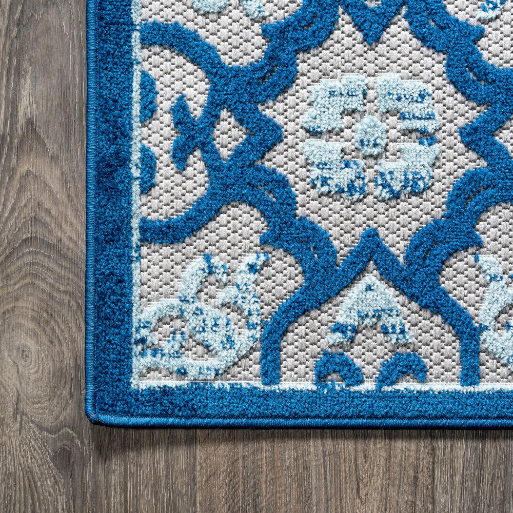 Lower Gallia Tile Trellis High-Low Indoor/Outdoor Area Rug