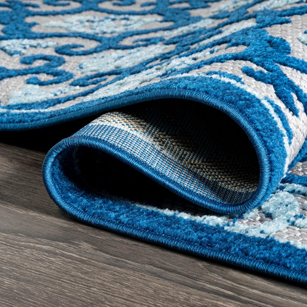 Lower Gallia Tile Trellis High-Low Indoor/Outdoor Area Rug