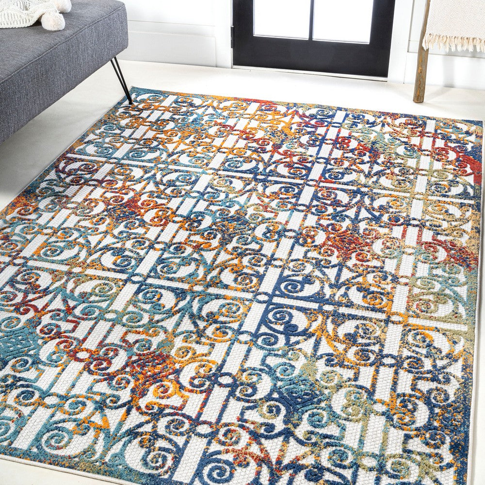 Detaraya Ornate Trellis Indoor/outdoor Area Rug