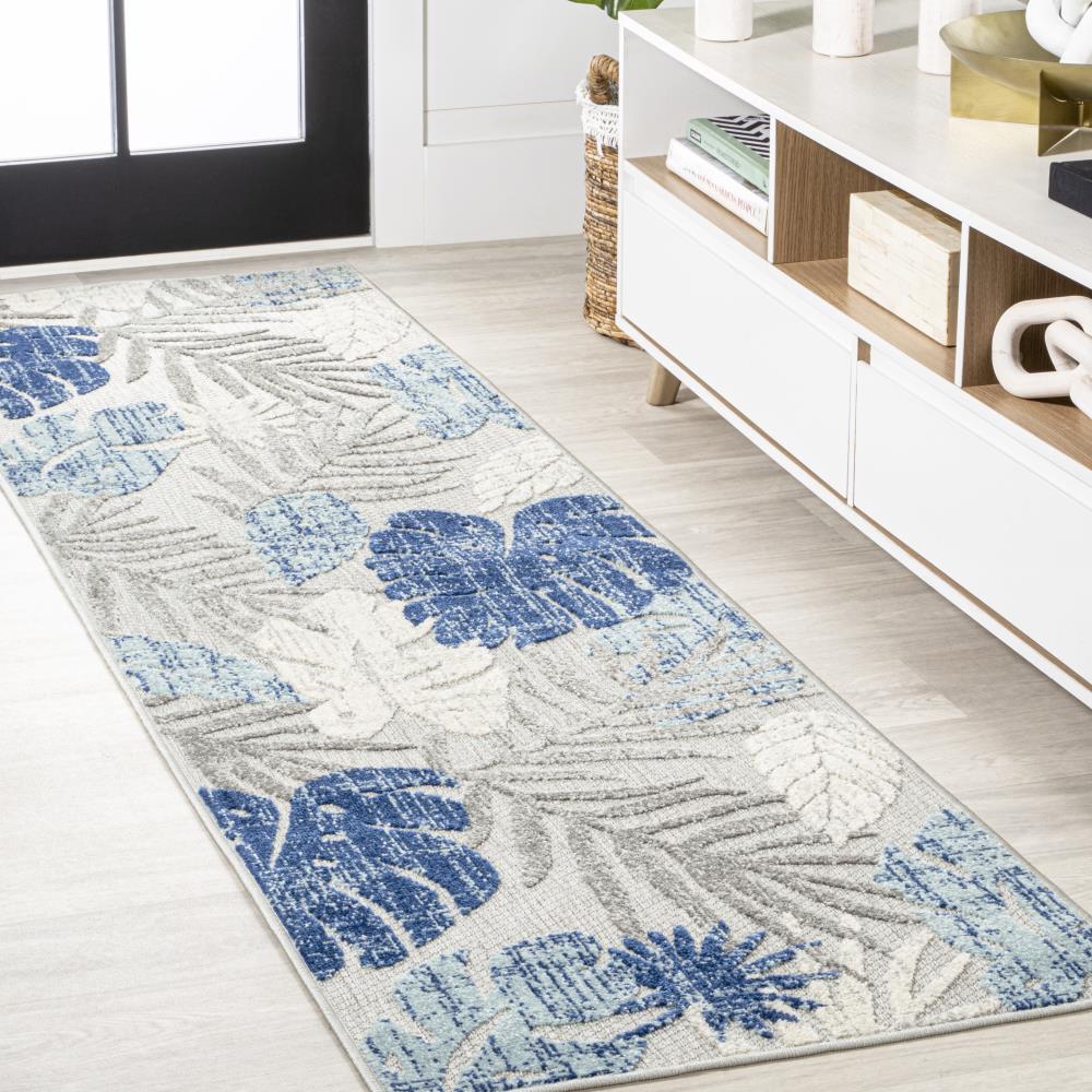 Monstera tropical Leaf High-low Indoor/outdoor Area Rug