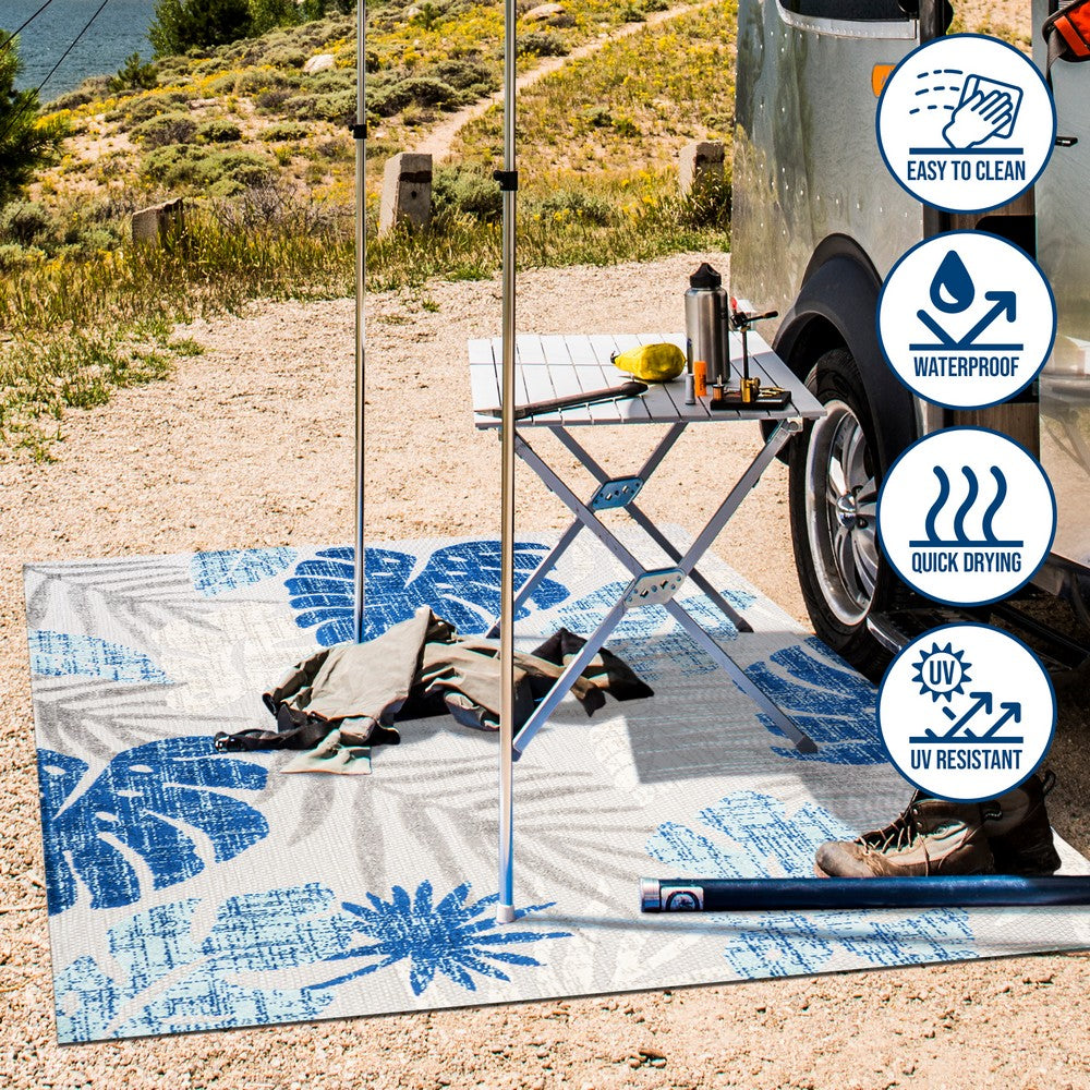 Monstera tropical Leaf High-low Indoor/outdoor Area Rug