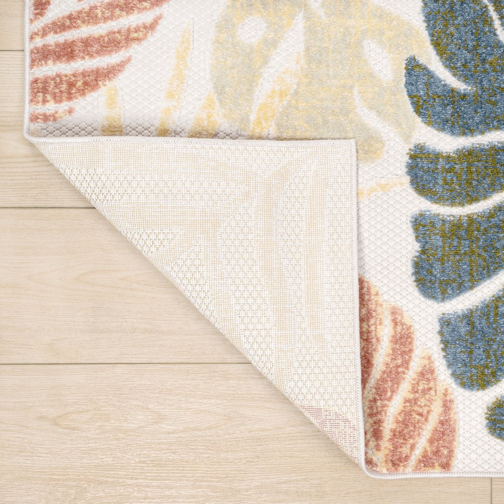 Monstera tropical Leaf High-low Indoor/outdoor Area Rug
