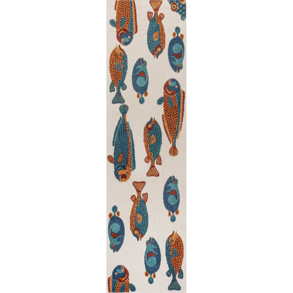 Mann modern Fish High-low Indoor/outdoor Area Rug