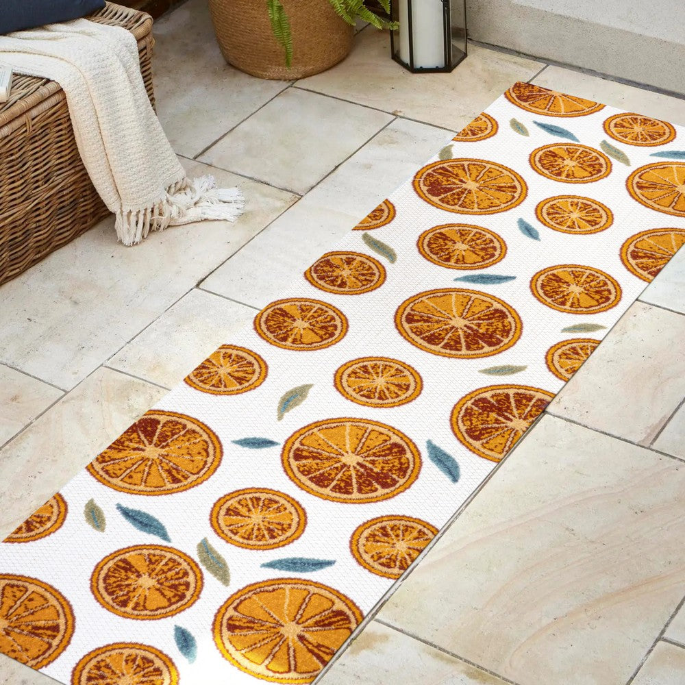 Quinn citrus Slice High-low Indoor/outdoor Area Rug