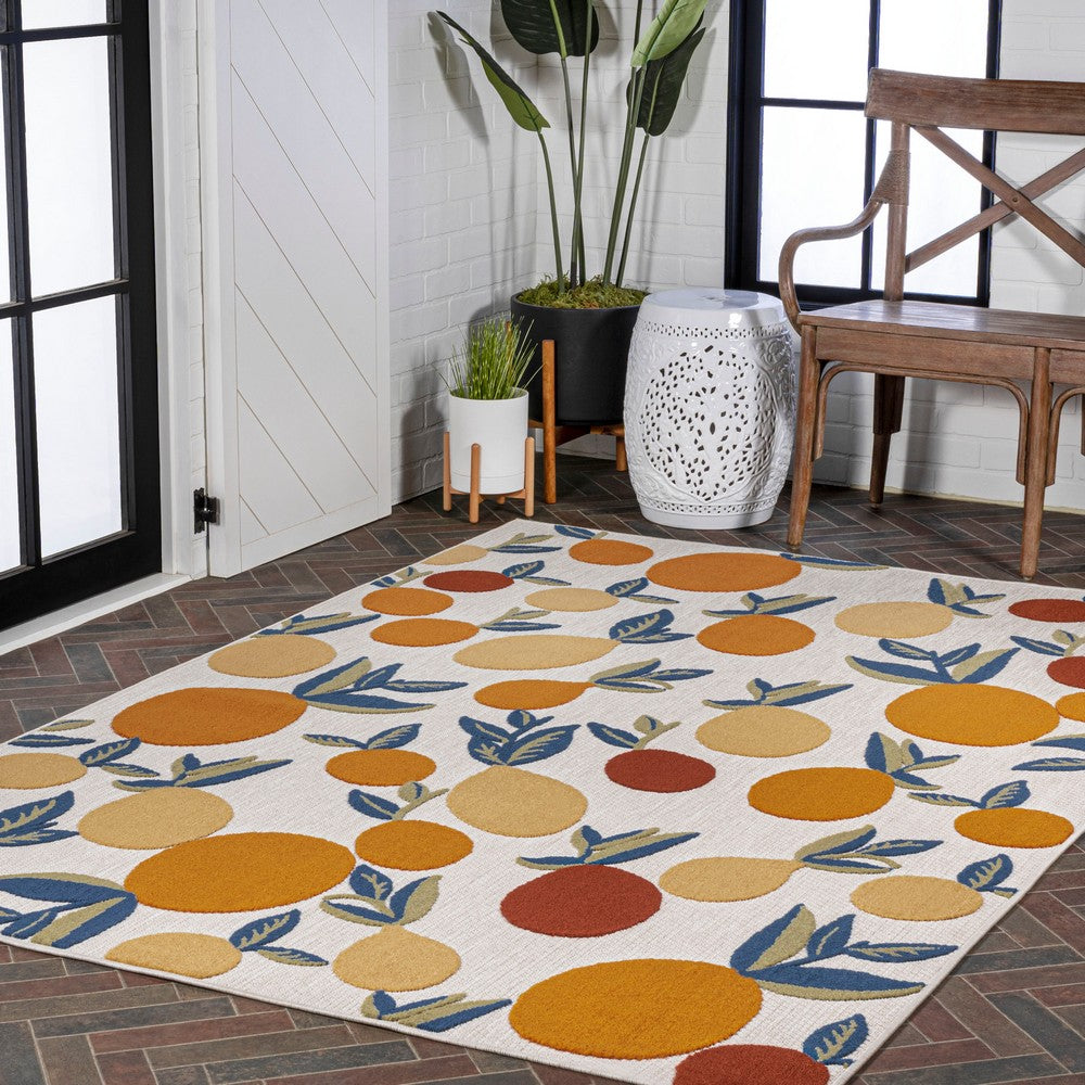Audrey bold Lemon High-low Indoor/outdoor Area Rug
