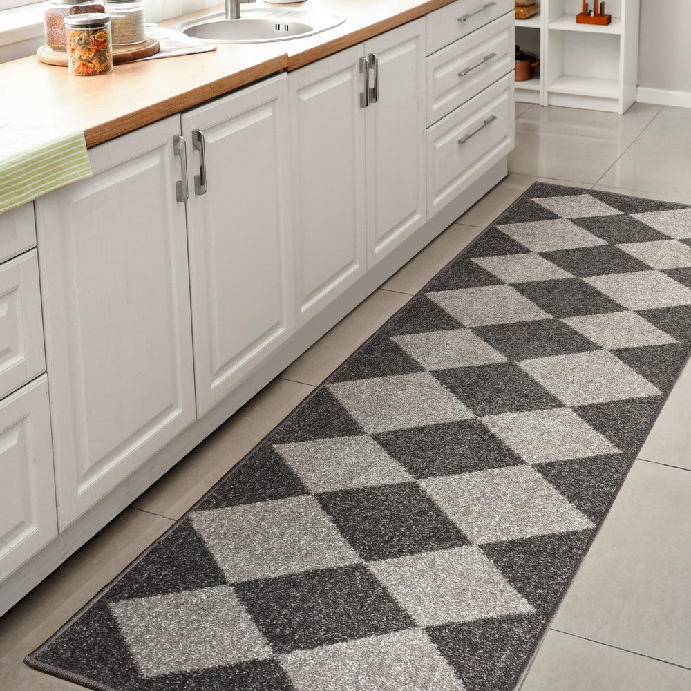 Daxaa Classic Geometric Diamond Pattern Area Rug