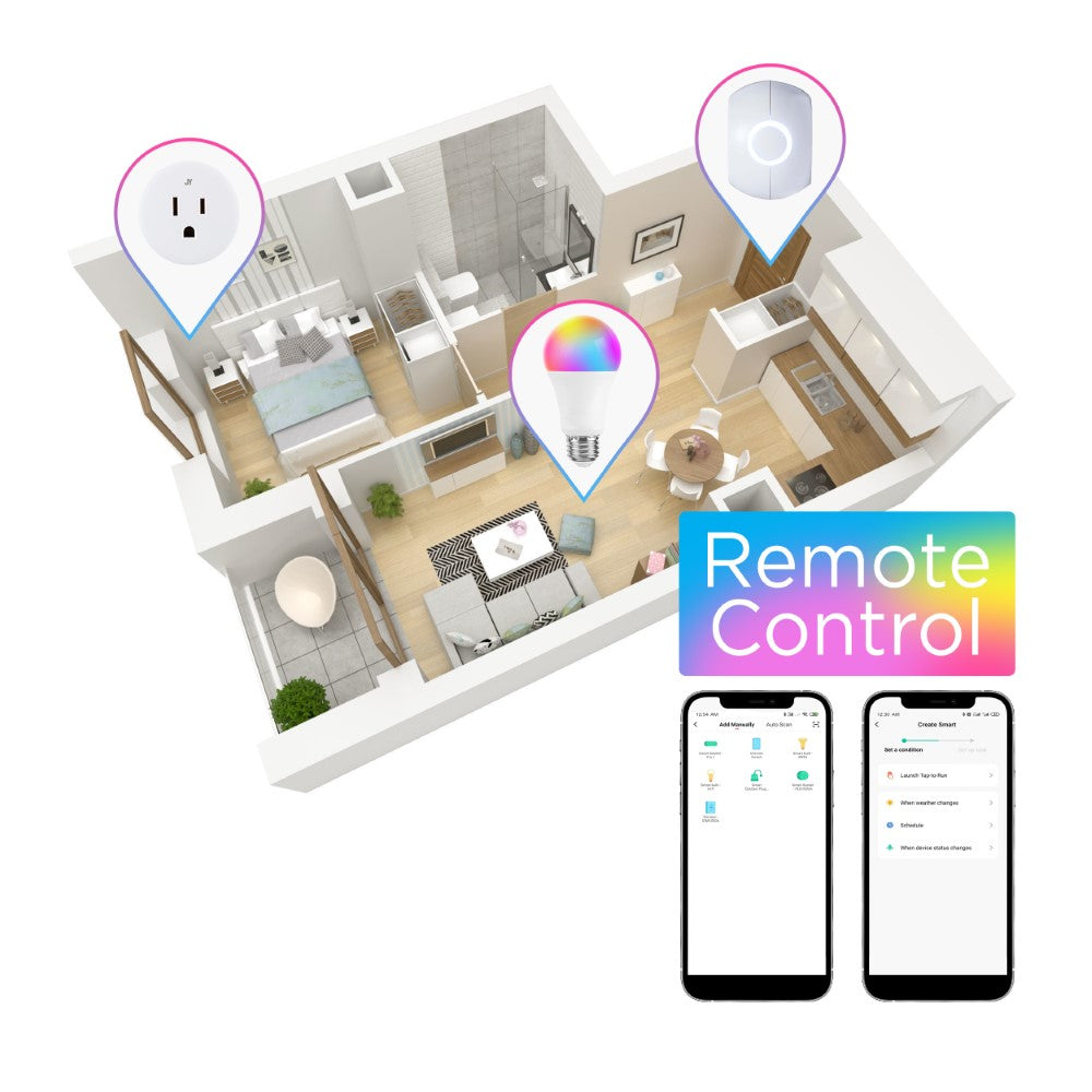 Superba Smart A19 Dimmable Light Bulb - Dimmable Color Changing LED; Compatible with Alexa and Google Home Assistant, No Hub Required (SET of 2) Set 2