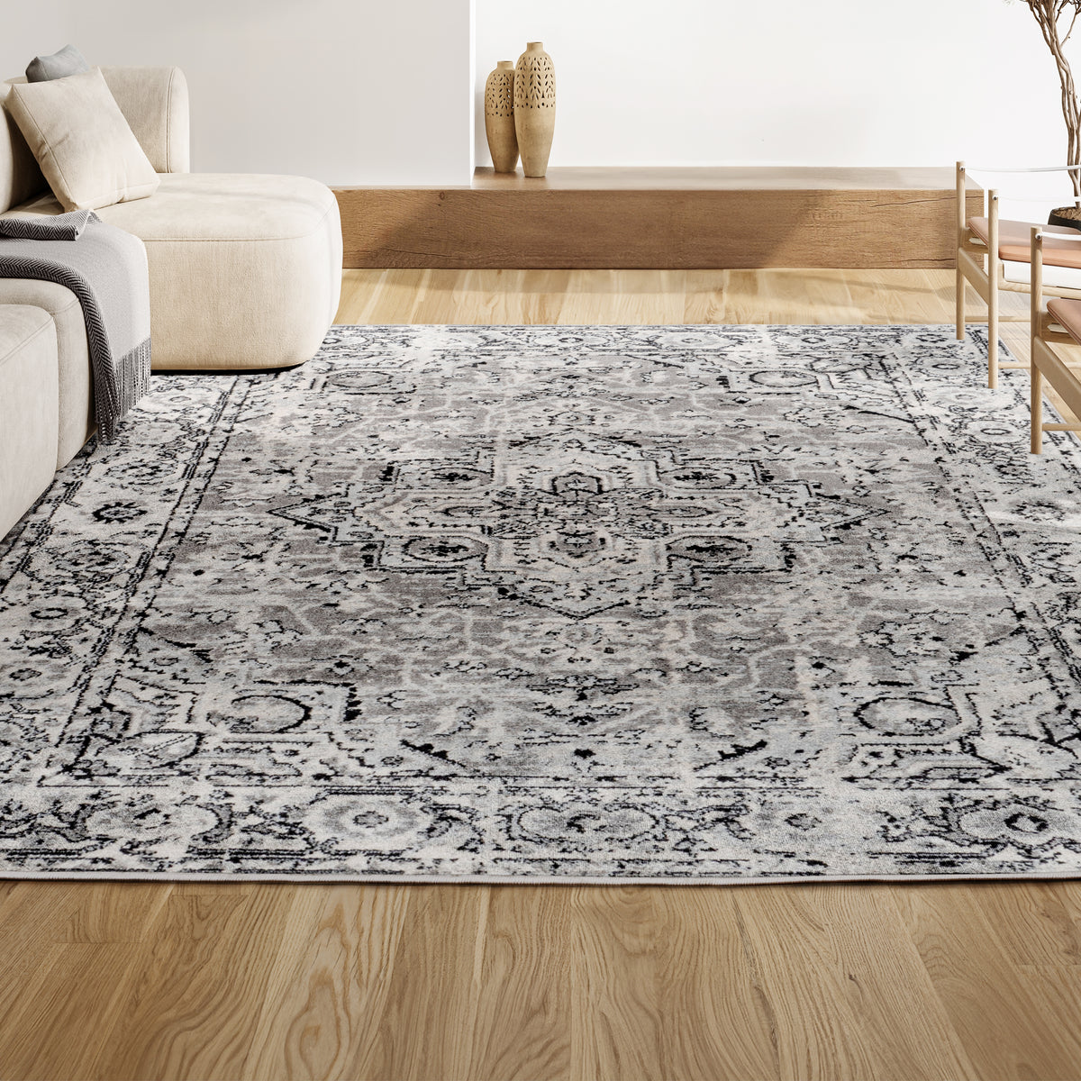 Andromeda Denia Ornate Geometric Medallion Area Rug