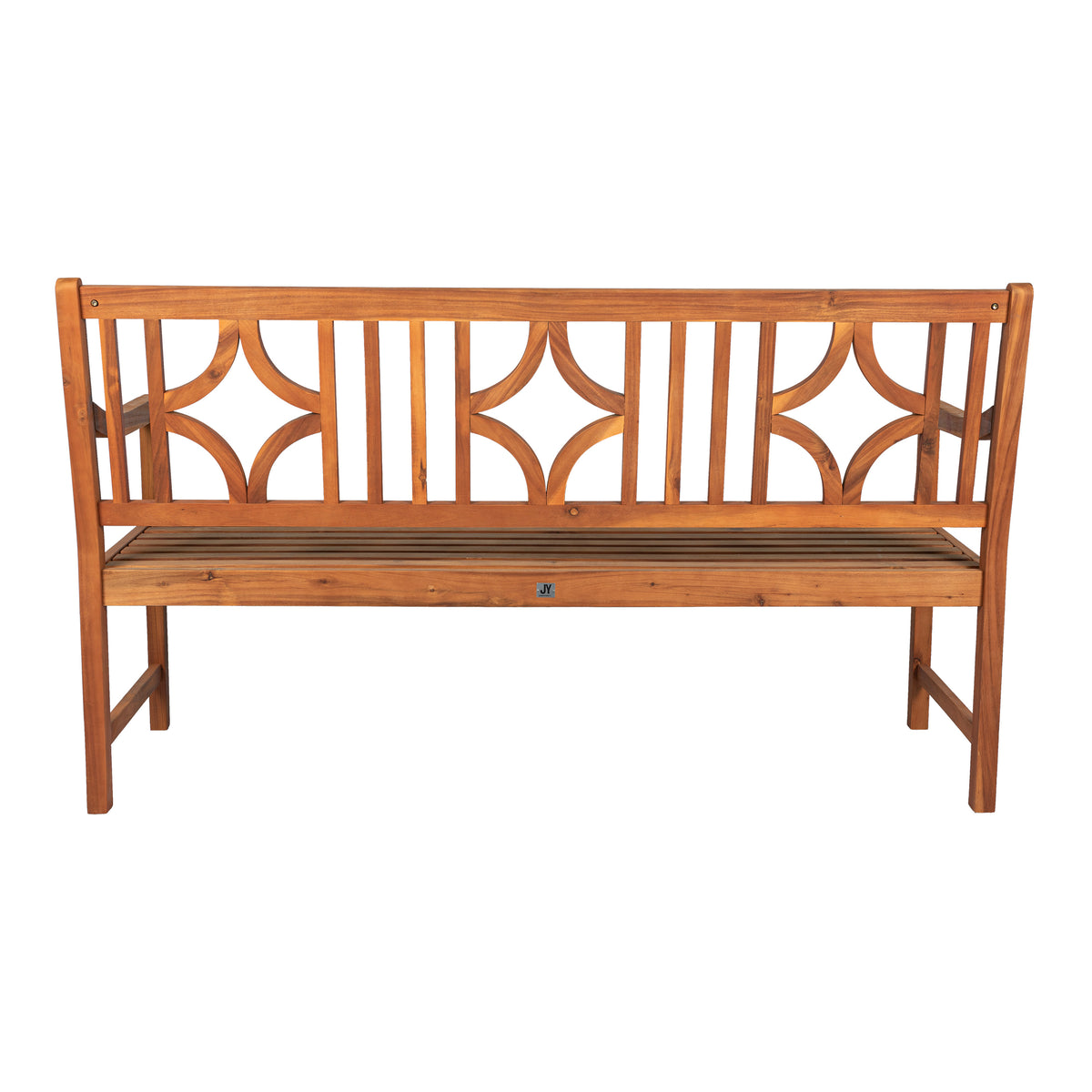 Teak Ogee Diamond-Back 600-Lbs Support Acacia Wood Outdoor Garden Patio Bench