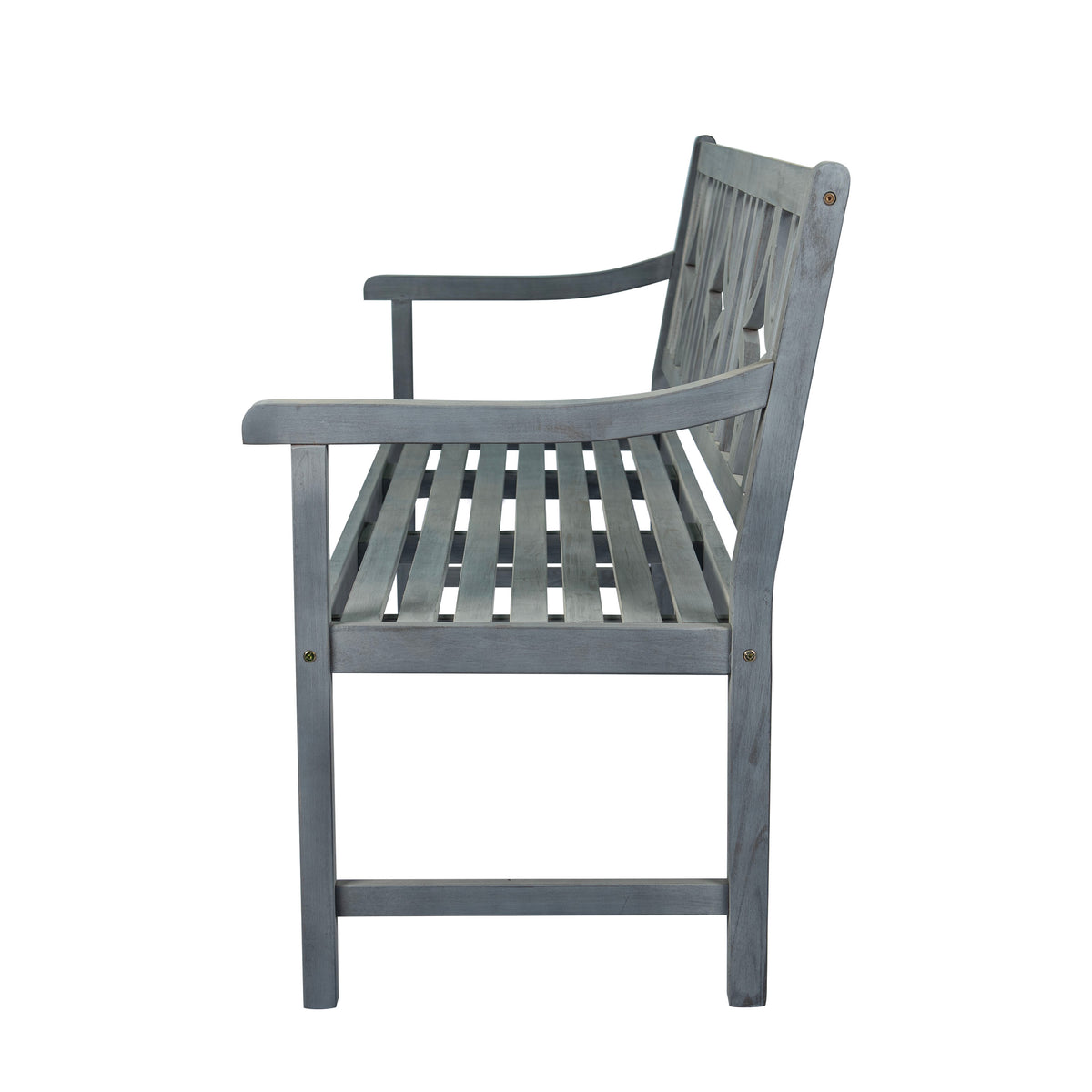 Teak Ogee Diamond-Back 600-Lbs Support Acacia Wood Outdoor Garden Patio Bench