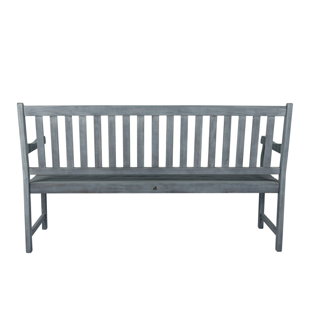 Mischa Slat-Back 600-Lbs Support Acacia Wood Outdoor Garden Patio Bench