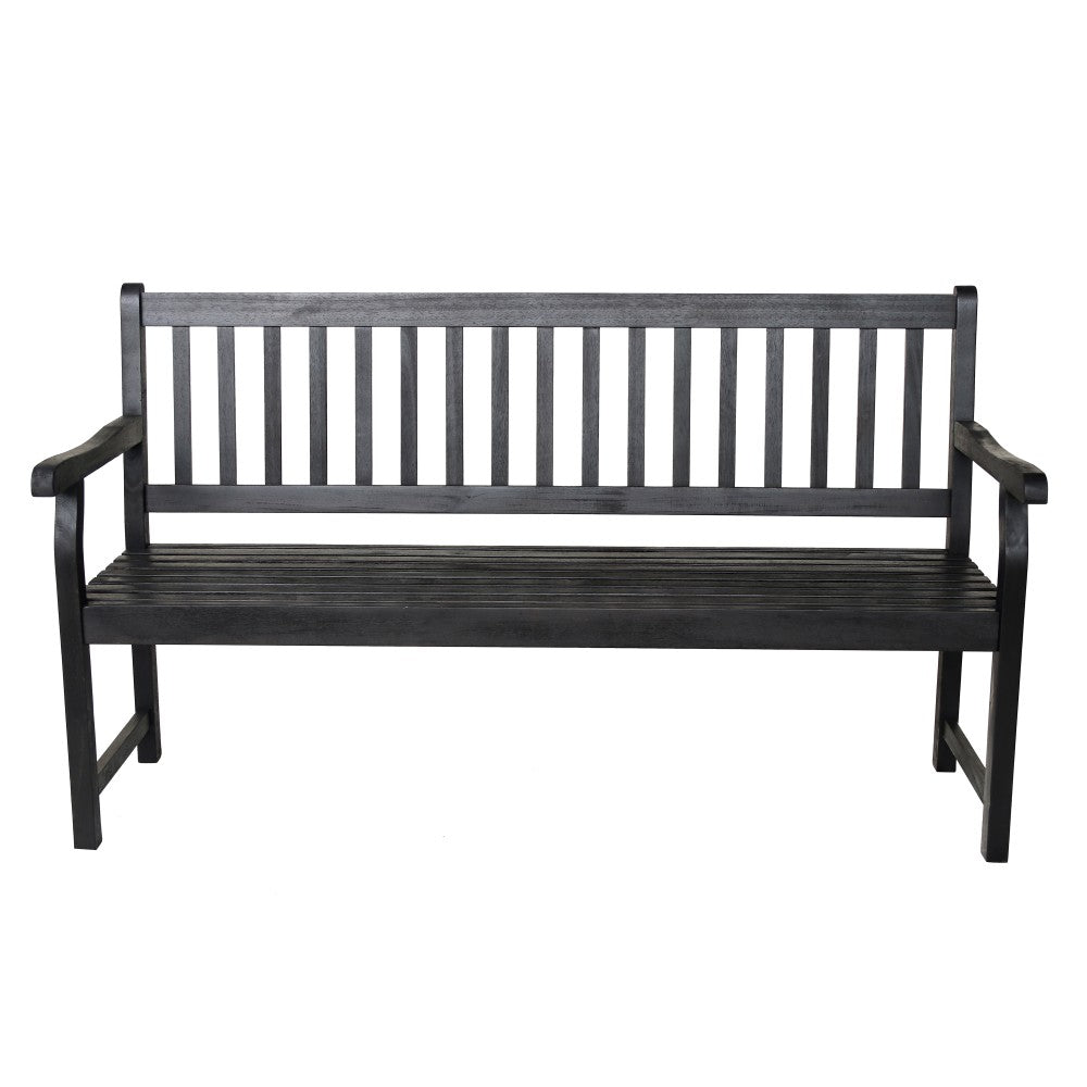 Mischa Slat-Back 600-Lbs Support Acacia Wood Outdoor Garden Patio Bench