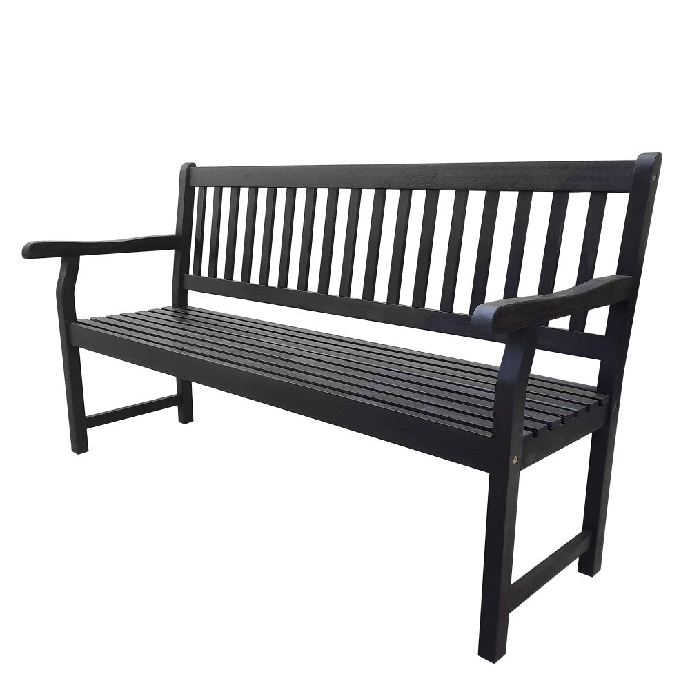 Mischa Slat-Back 600-Lbs Support Acacia Wood Outdoor Garden Patio Bench