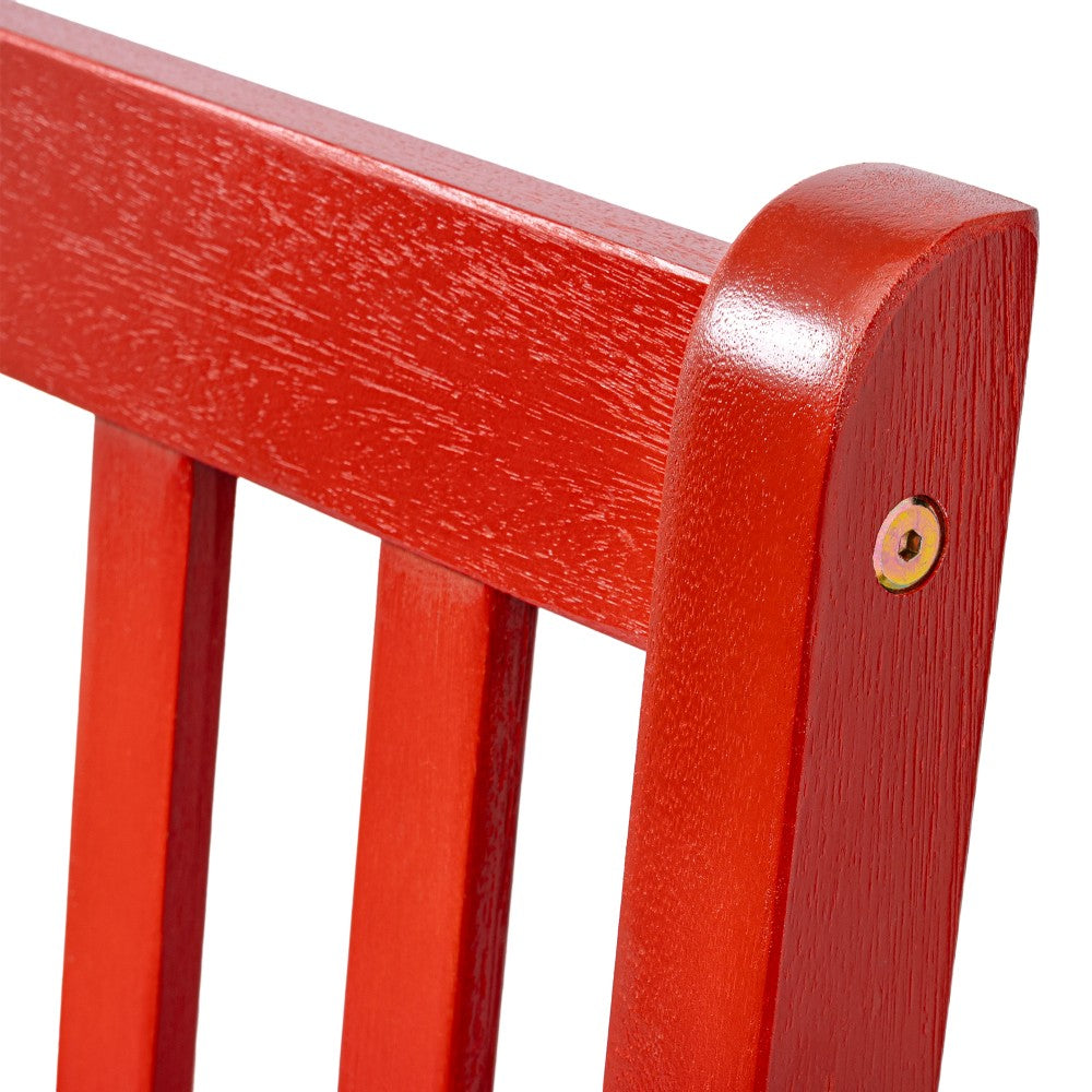Mischa Slat-Back 600-Lbs Support Acacia Wood Outdoor Garden Patio Bench