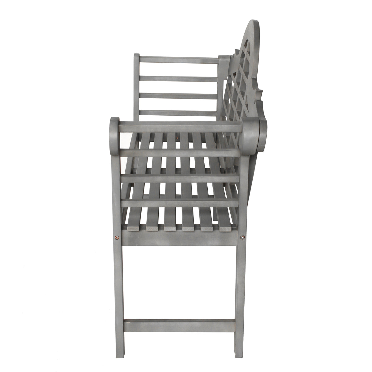 Wally Arched 600-Lbs Support Acacia Wood Outdoor Garden Patio Bench