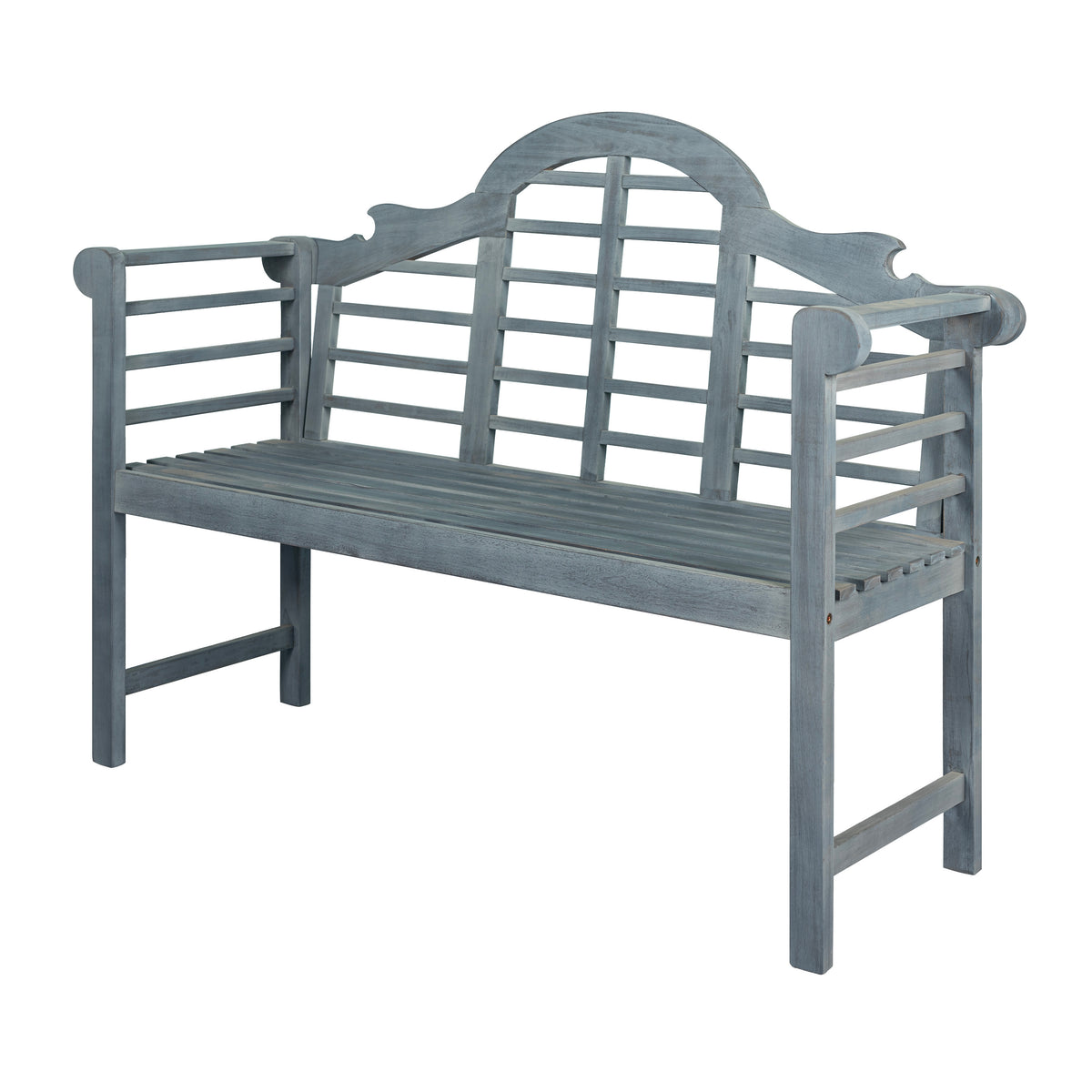 Wally Arched 600-Lbs Support Acacia Wood Outdoor Garden Patio Bench