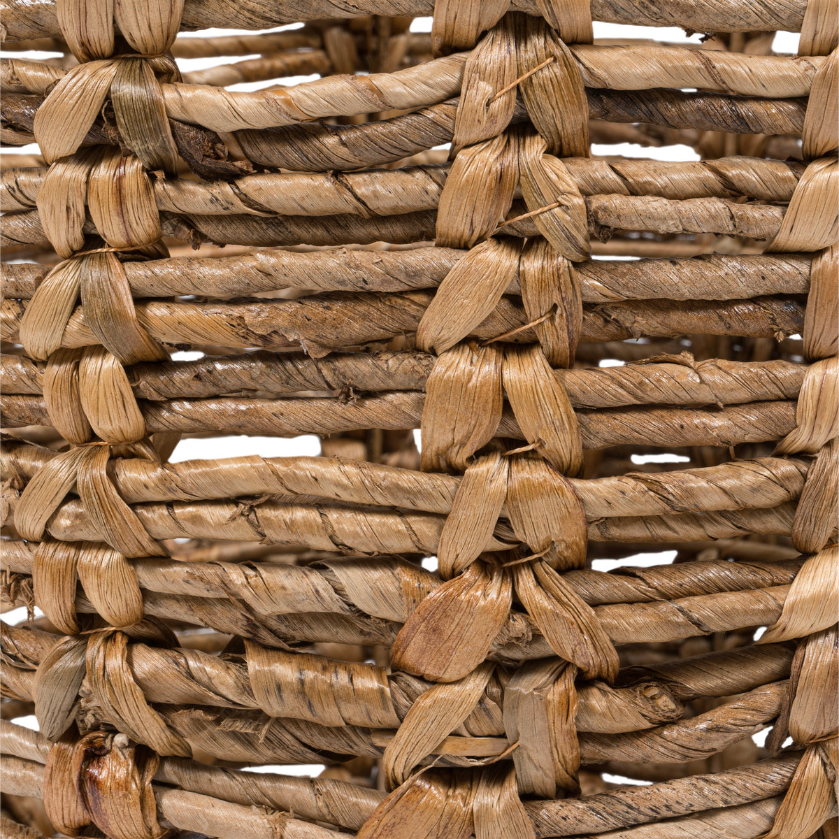 Laurel Bohemian Handwoven Abaca Hamper Basket with Handles