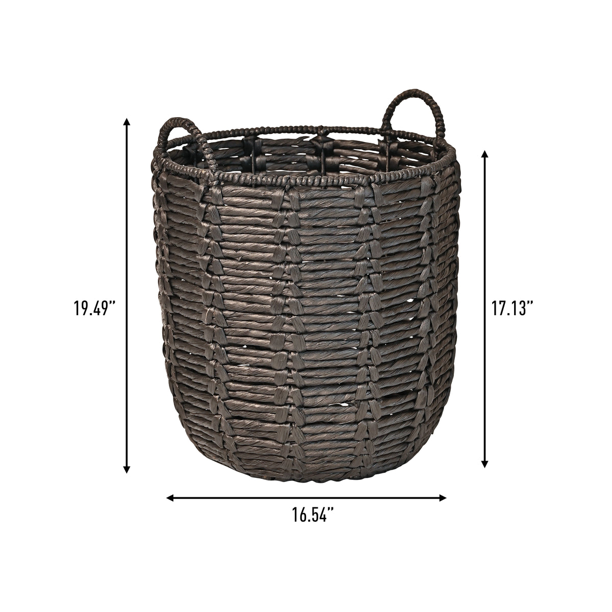 Laurel Bohemian Handwoven Abaca Hamper Basket with Handles