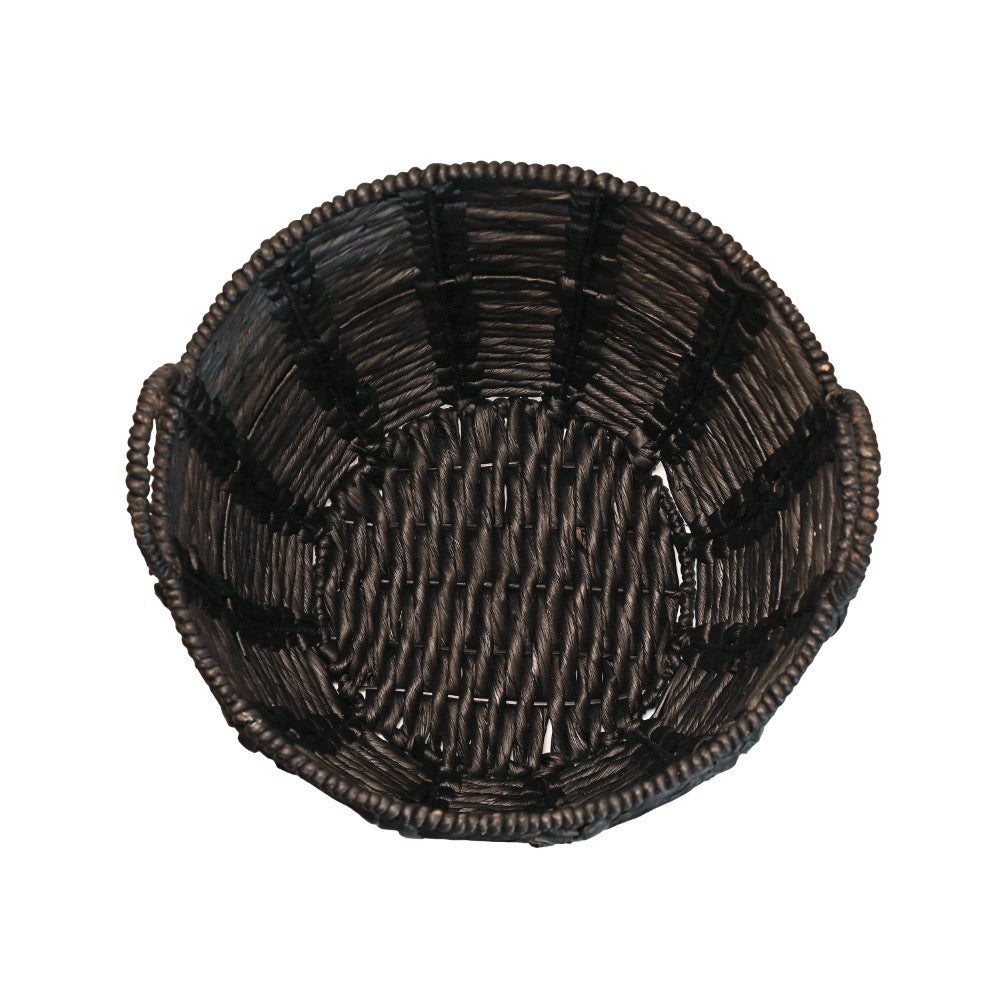 Laurel Bohemian Handwoven Abaca Hamper Basket with Handles