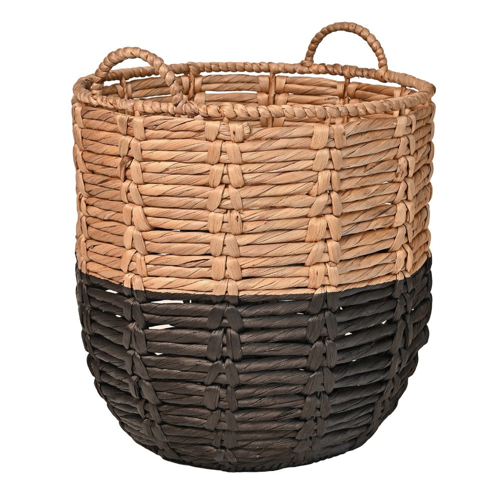 Laurel Bohemian Handwoven Abaca Hamper Basket with Handles