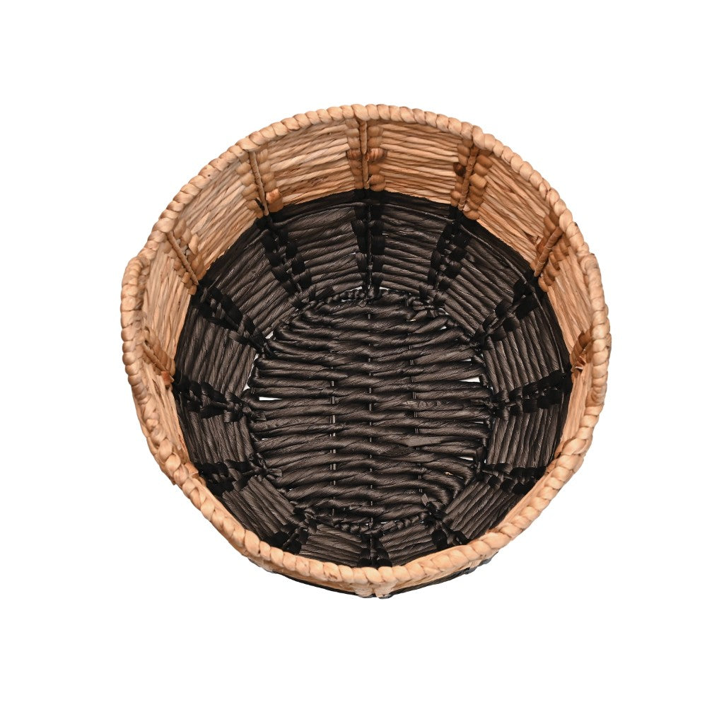 Laurel Bohemian Handwoven Abaca Hamper Basket with Handles