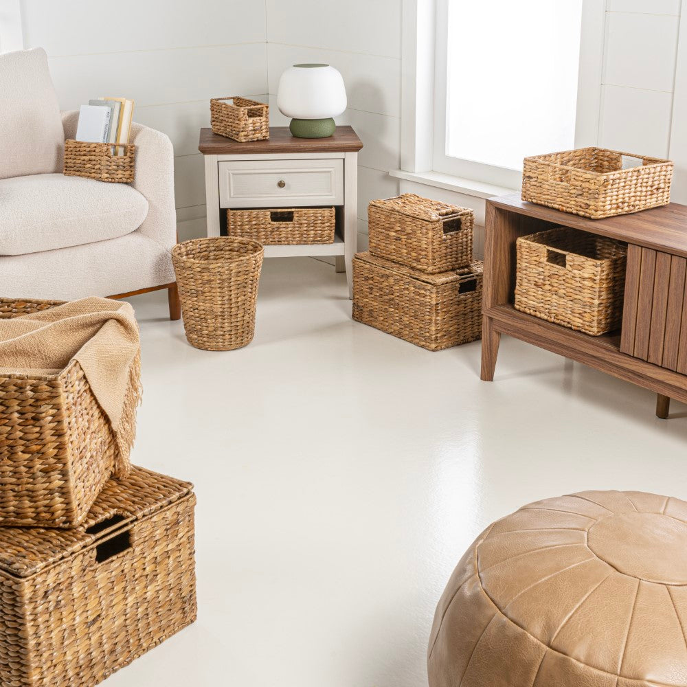 Traditional Assorted Hand-Woven Hyacinth/Iron Baskets