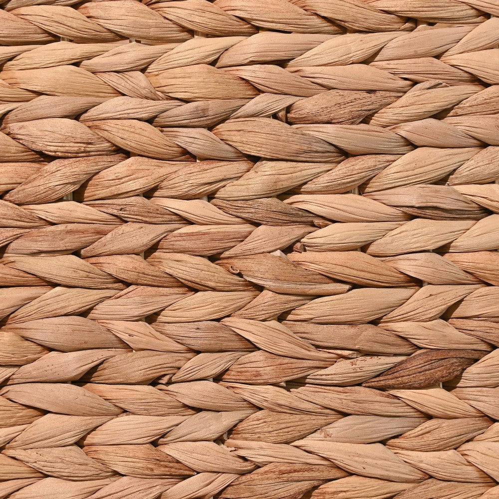 Fern Classic Farmhouse Handwoven Hyacinth Collapsible Storage Cube Baskets with Handles
