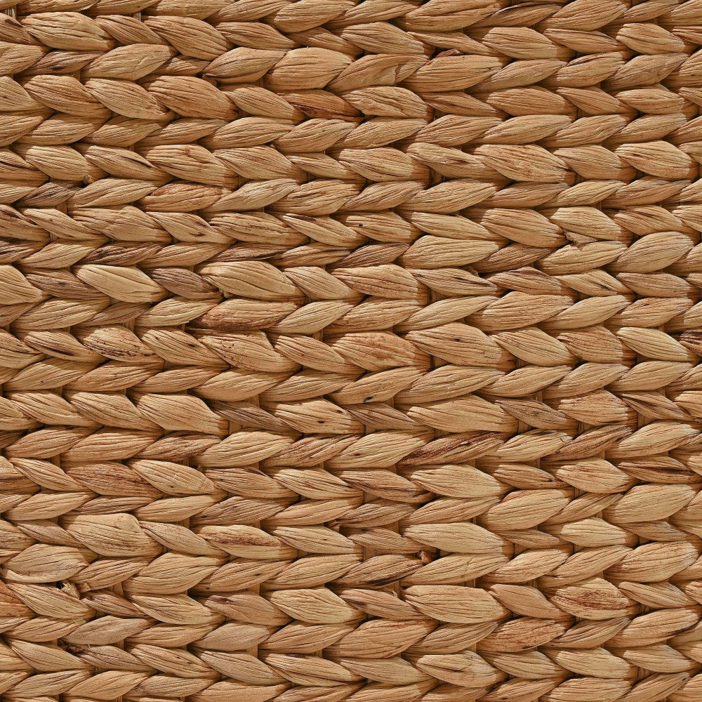 Blaze Classic Farmhouse Woven Hyacinth Rectangular Storage Baskets with Lids and Handles