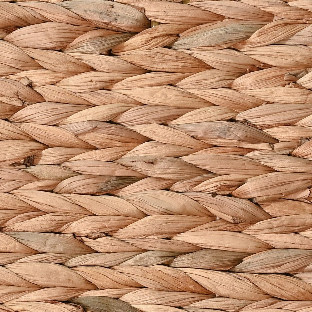 Ginger 12" Classic Farmhouse Handwoven Hyacinth Pantry Baskets with Chalkboard Labels and Handles