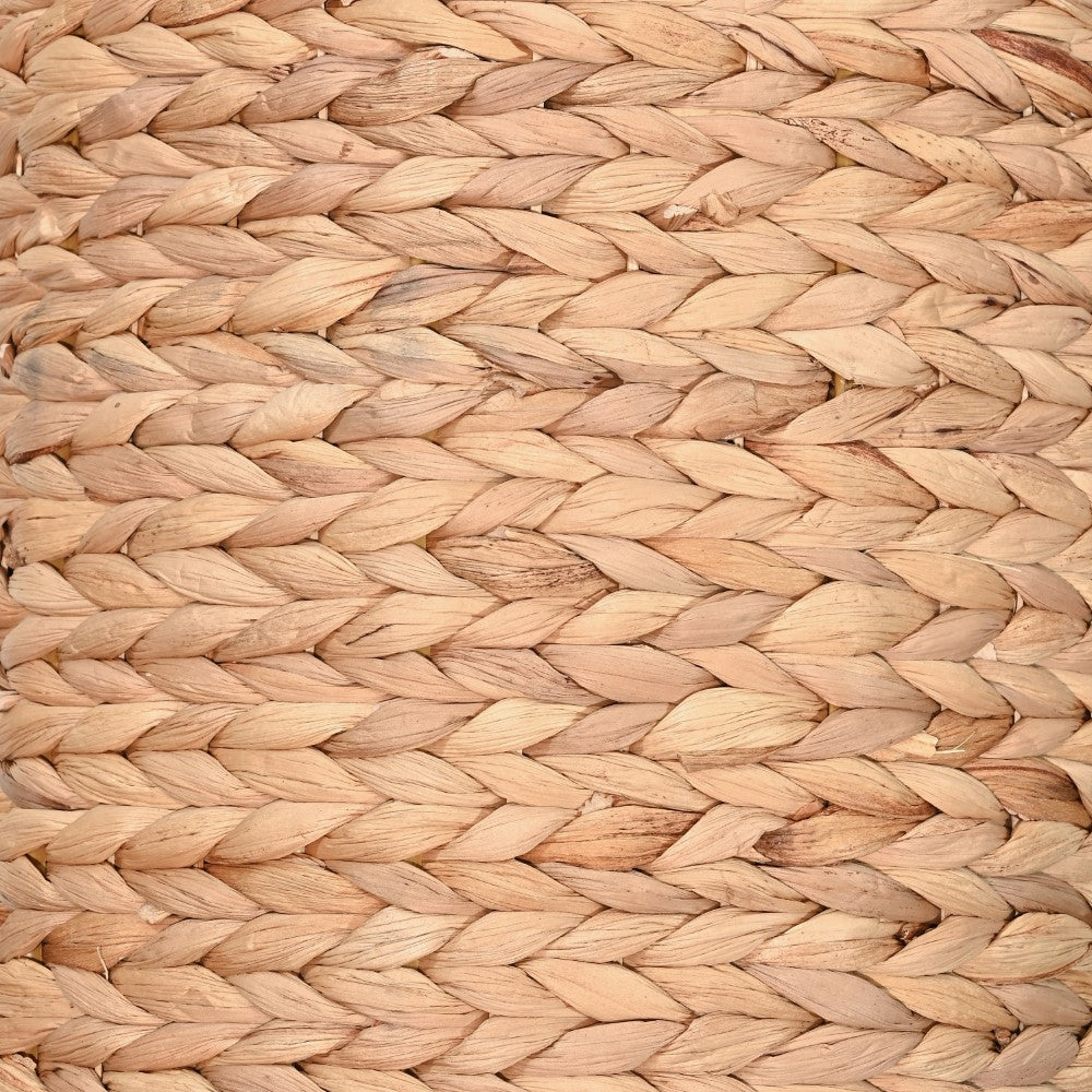 Ash Bohemian Cottage Handwoven Hyacinth Cylinder Nesting Baskets with Handles
