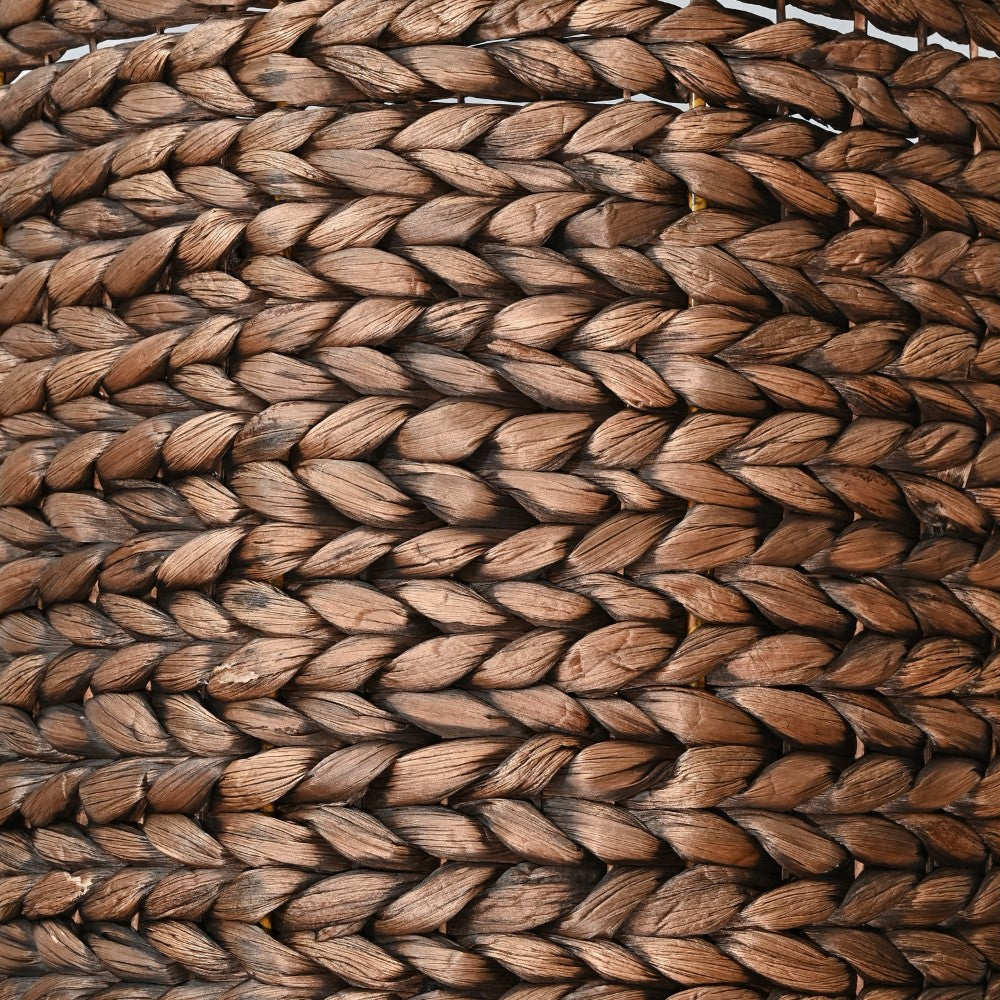 Ash Bohemian Cottage Handwoven Hyacinth Cylinder Nesting Baskets with Handles