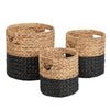 Natural/Black (Set of 3)